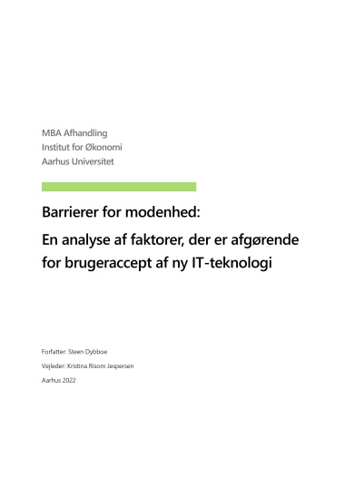 MBA Master Thesis
